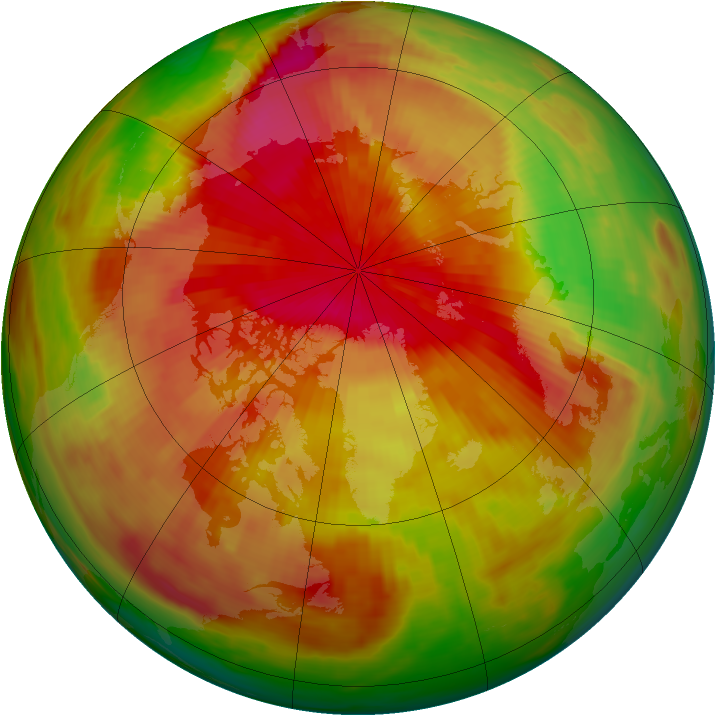 Arctic ozone map for 09 April 1982